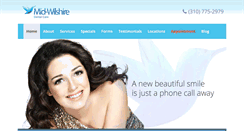 Desktop Screenshot of midwilshiredentalcare.com