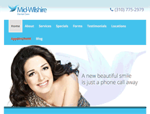 Tablet Screenshot of midwilshiredentalcare.com